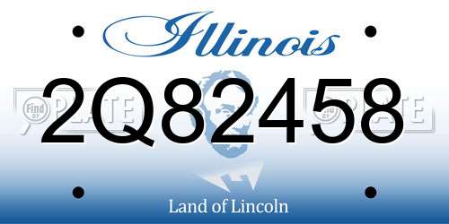2Q82458 Illinois License Plate