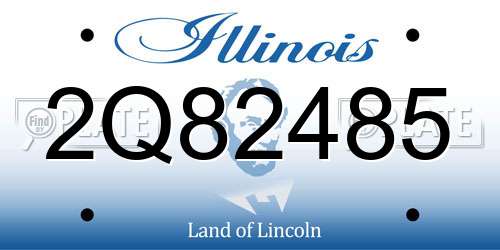 2Q82485 Illinois License Plate