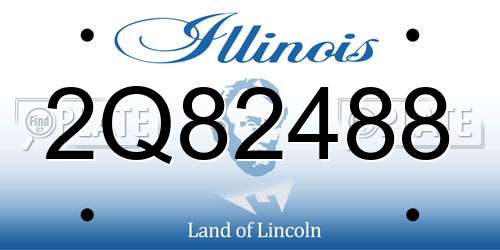 2Q82488 Illinois License Plate