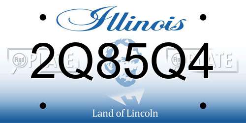 2Q85Q4 Illinois License Plate