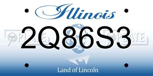 2Q86S3 Illinois License Plate