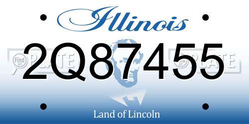 2Q87455 Illinois License Plate