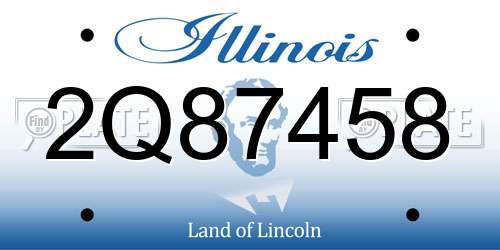2Q87458 Illinois License Plate