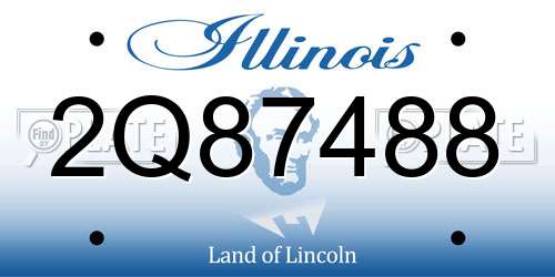 2Q87488 Illinois License Plate