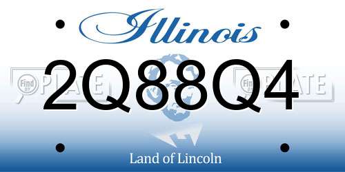 2Q88Q4 Illinois License Plate