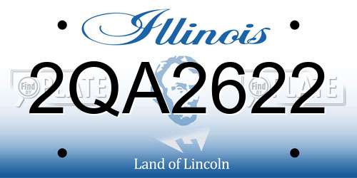 2QA2622 Illinois License Plate