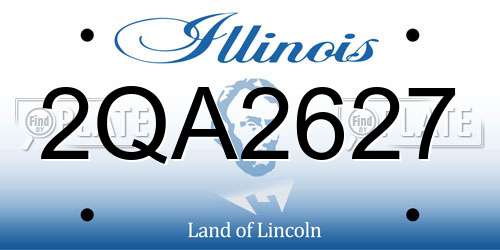 2QA2627 Illinois License Plate