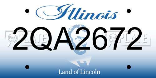 2QA2672 Illinois License Plate