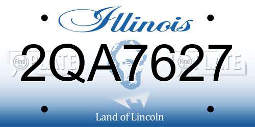 2QA7627 Illinois License Plate