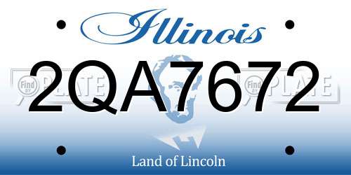 2QA7672 Illinois License Plate