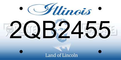 2QB2455 Illinois License Plate
