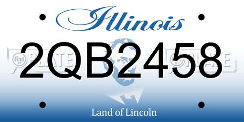 2QB2458 Illinois License Plate