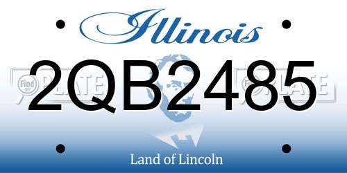 2QB2485 Illinois License Plate