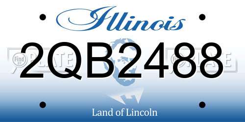 2QB2488 Illinois License Plate