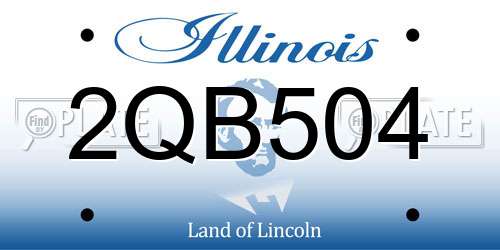 2QB504 Illinois License Plate