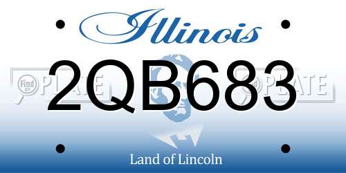 2QB683 Illinois License Plate