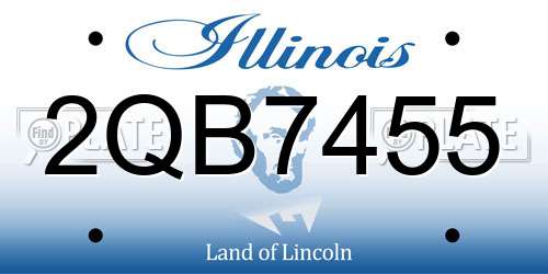 2QB7455 Illinois License Plate