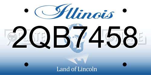 2QB7458 Illinois License Plate