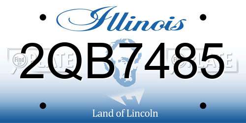 2QB7485 Illinois License Plate