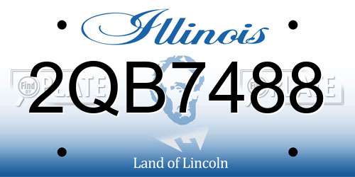 2QB7488 Illinois License Plate