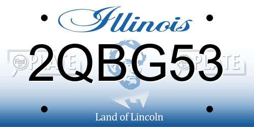 2QBG53 Illinois License Plate