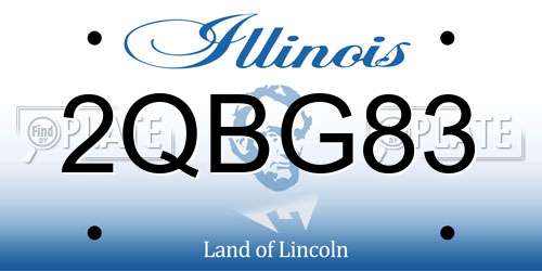 2QBG83 Illinois License Plate