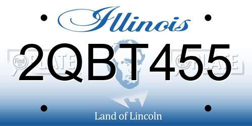 2QBT455 Illinois License Plate