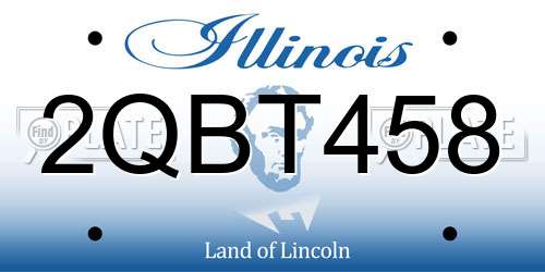 2QBT458 Illinois License Plate