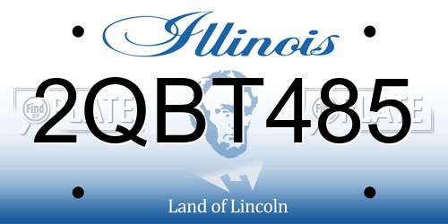 2QBT485 Illinois License Plate