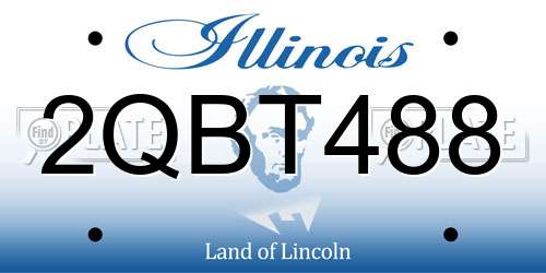 2QBT488 Illinois License Plate