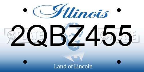 2QBZ455 Illinois License Plate