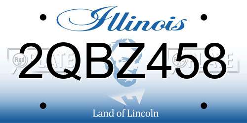 2QBZ458 Illinois License Plate