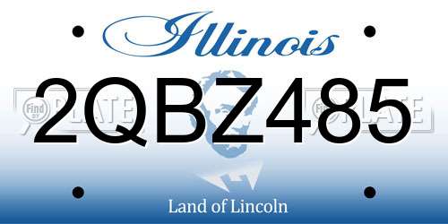 2QBZ485 Illinois License Plate