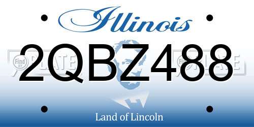 2QBZ488 Illinois License Plate