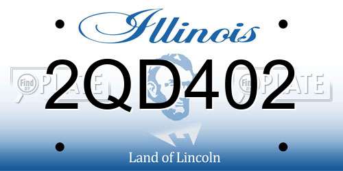 2QD402 Illinois License Plate