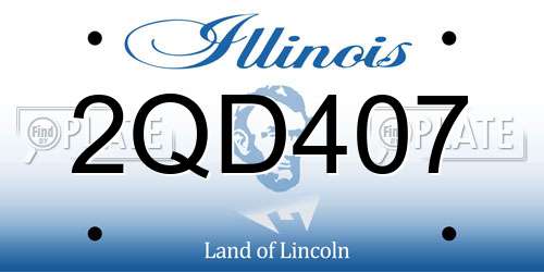 2QD407 Illinois License Plate