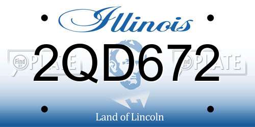 2QD672 Illinois License Plate