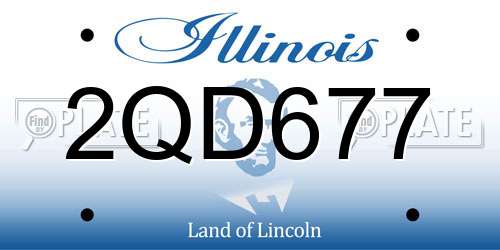 2QD677 Illinois License Plate