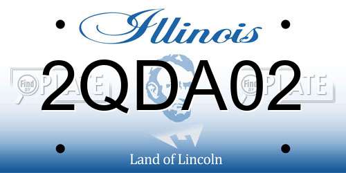 2QDA02 Illinois License Plate