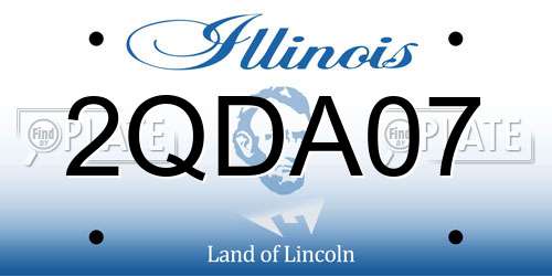 2QDA07 Illinois License Plate