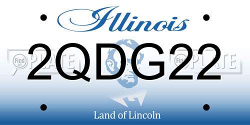 2QDG22 Illinois License Plate