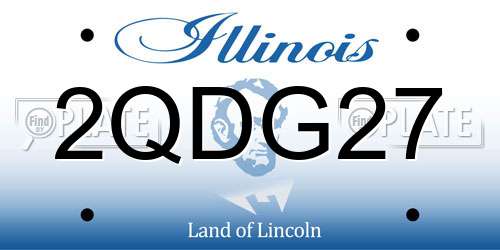 2QDG27 Illinois License Plate