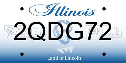 2QDG72 Illinois License Plate