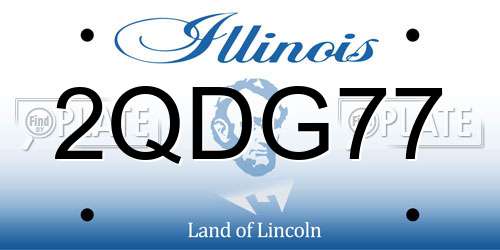 2QDG77 Illinois License Plate