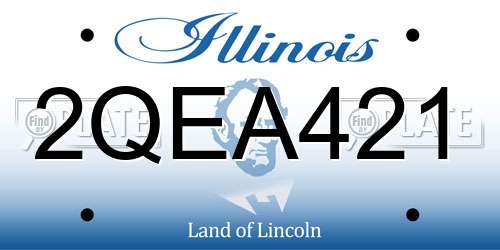 2QEA421 Illinois License Plate