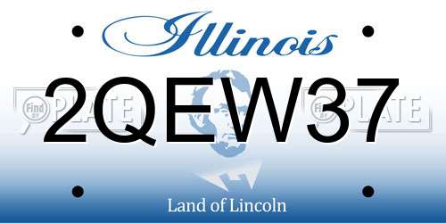 2QEW37 Illinois License Plate
