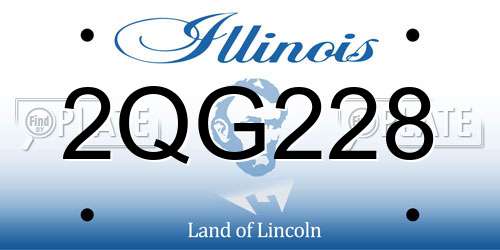 2QG228 Illinois License Plate