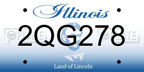 2QG278 Illinois License Plate