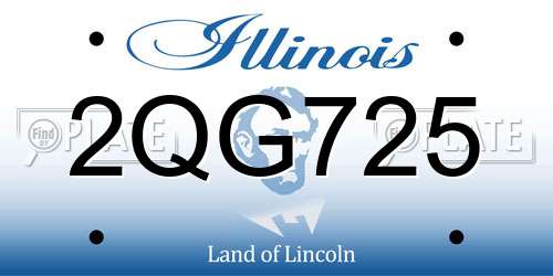 2QG725 Illinois License Plate