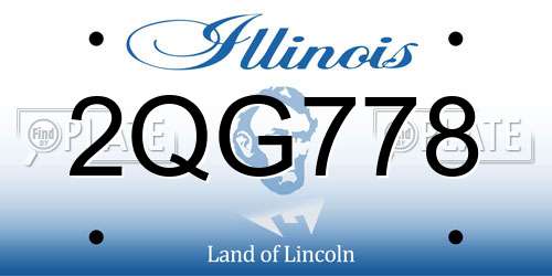 2QG778 Illinois License Plate